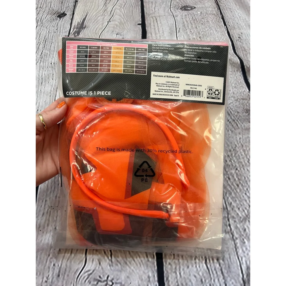 NEW Girls Celebrate! Halloween Pumpkin Headband & Tutu Kit Orange One Size